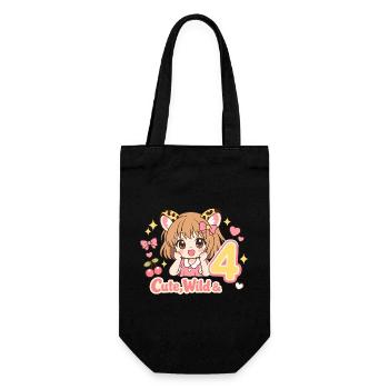 Cute Wild & 4 Leopard Girl Theme - Geschenkbeutel für Flaschen - Schwarz - Vorne