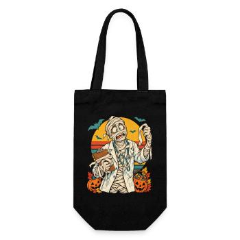 Halloween-Mumienarzt mit verhedderten Bandagen - Geschenkbeutel für Flaschen - Schwarz - Vorne