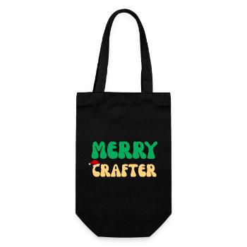 Fröhliches Bastelhandwerker-Weihnachtsgeschenk Retro-DIY-Stricken Ho - Geschenkbeutel für Flaschen - Schwarz - Vorne