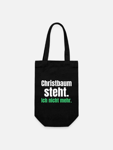 Christbaum steht. Ich nicht mehr. - Geschenkbeutel für Flaschen - Schwarz