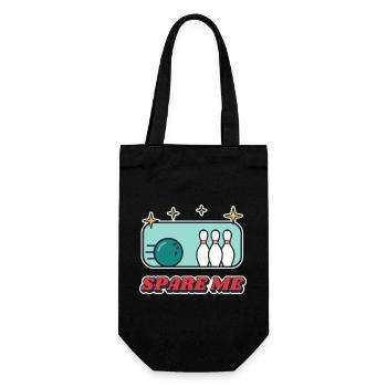 Spare Me Retro Bowling - Geschenkbeutel für Flaschen - Schwarz - Vorne