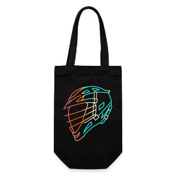 Lacrossehelm - Geschenkbeutel für Flaschen - Schwarz - Vorne