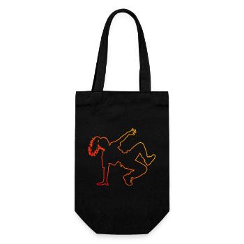 Geschenkidee für die Breakdancerin mit Streetdance - Geschenkbeutel für Flaschen - Schwarz - Vorne