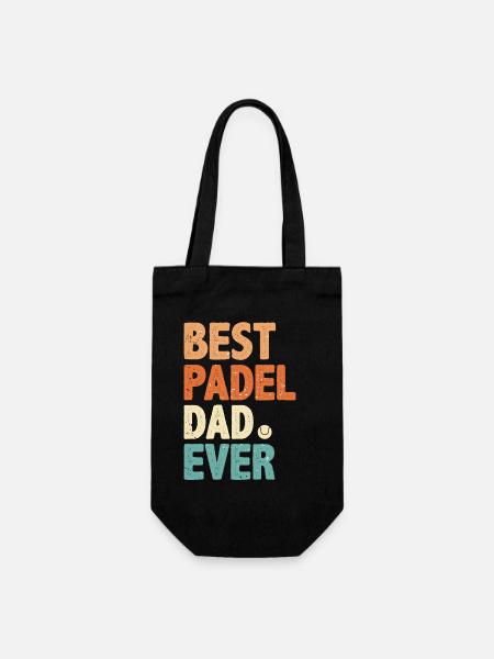 Padel Dad Bester Vater Padel Padelist Spieler - Geschenkbeutel für Flaschen - Schwarz