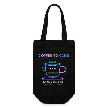 Coffee to Code Converter - Geschenkbeutel für Flaschen - Schwarz - Vorne