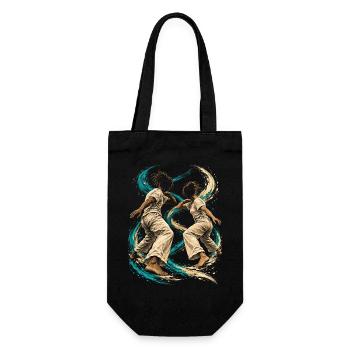 Capoeira - Geschenkbeutel für Flaschen - Schwarz - Vorne