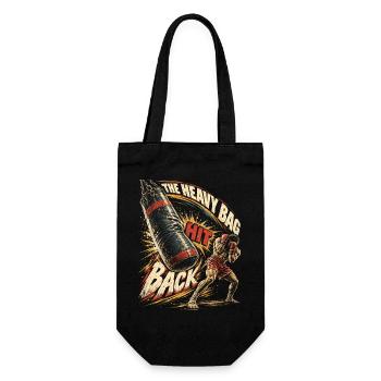 Muay Thai Thaiboxen The Heavy Bag Hit Back - Geschenkbeutel für Flaschen - Schwarz - Vorne