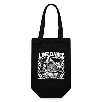 Line Dance Western Flair - Geschenkbeutel für Flaschen - Schwarz - Vorne