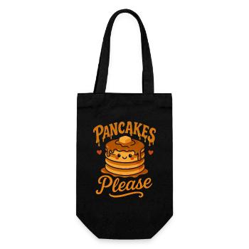 Pancakes Please - Geschenkbeutel für Flaschen - Schwarz - Vorne