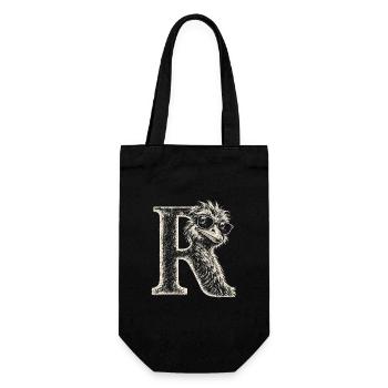R-Ente Lustiges Design Rentner Ruhestand  - Geschenkbeutel für Flaschen - Schwarz - Vorne