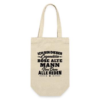 Ich bin dieser legendäre böse alte Mann - Geschenkbeutel für Flaschen - Natur - Vorne