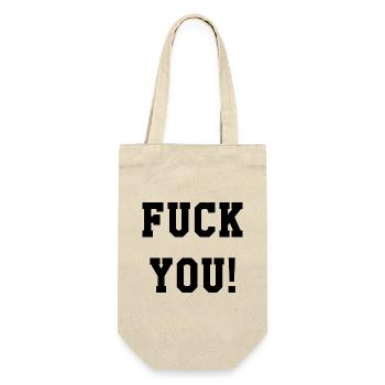 Fuck You - Geschenkbeutel für Flaschen - Natur - Vorne