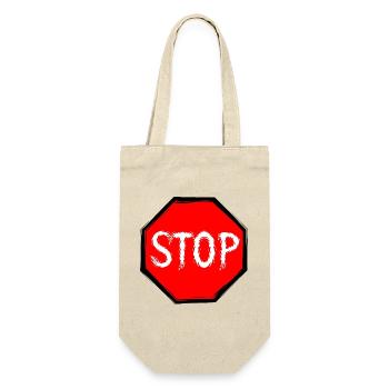 Stop Schild Vektor - Geschenkbeutel für Flaschen - Natur - Vorne