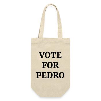 Vote for Pedro für alle Napoleon Fans - Geschenkbeutel für Flaschen - Natur - Vorne