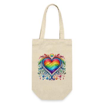 Coeur arc-en-ciel - Sac à bouteille - nature - Devant