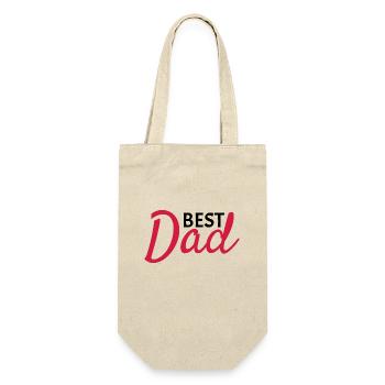 Best Dad - Geschenkbeutel für Flaschen - Natur - Vorne