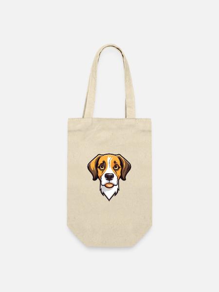 Kromfohrlander Hunderasse Cartoon Kawaii Illustrati - Geschenkbeutel für Flaschen - Natur