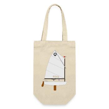 Optimist Riss - Geschenkbeutel für Flaschen - Natur - Vorne
