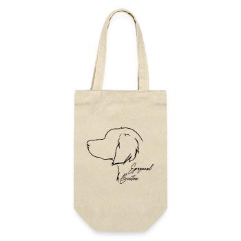 Epagneul Breton Profil Hunde Hund Wilsigns - Geschenkbeutel für Flaschen - Natur - Vorne