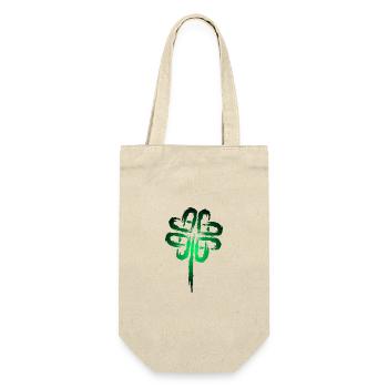 Kleeblatt Symbol Keltische Symbole - Geschenkbeutel für Flaschen - Natur - Vorne