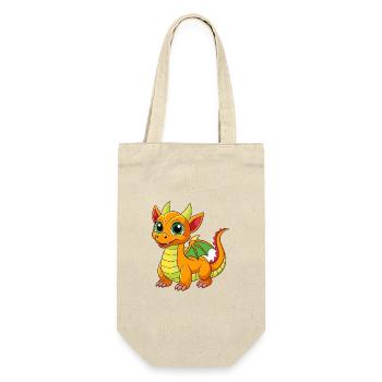Dragon Cute Mascot Cartoon Character Kawaii - Gift Bag for Bottles - nature - Front