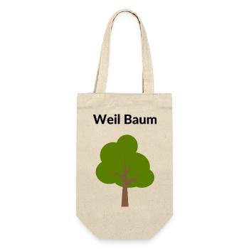Weil Baum.... - Geschenkbeutel für Flaschen - Natur - Vorne