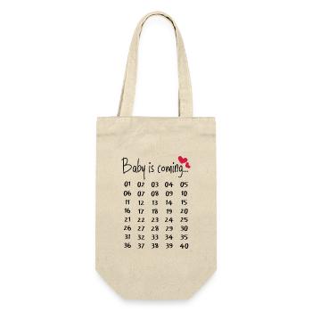 Funny pregnancy pregnant gift parents - Gift Bag for Bottles - nature - Front