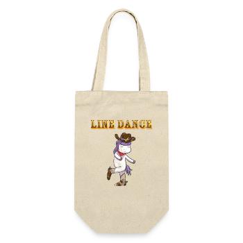 Linedance Unicorn Line Dance - Geschenkbeutel für Flaschen - Natur - Vorne