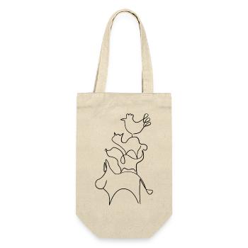 Bremer Stadtmusikanten Linien - Gift Bag for Bottles - nature - Front