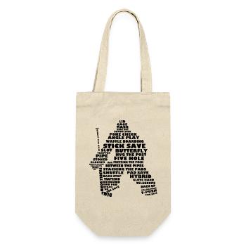 Hockey Goalie Word Art Typography - Gift Bag for Bottles - nature - Front