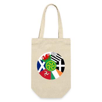 Flaggen der keltischen Nationen, Pan Celtic, Wales, Schottland - Geschenkbeutel für Flaschen - Natur - Vorne