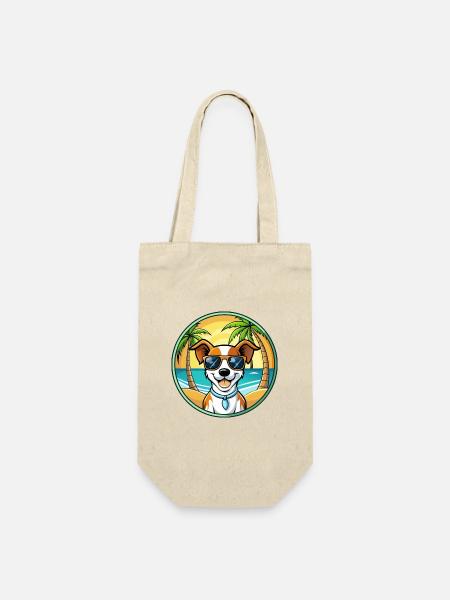 Jack Russell Terrier Chien Race Dessin Animé Lunettes de Soleil - Sac à bouteille - nature