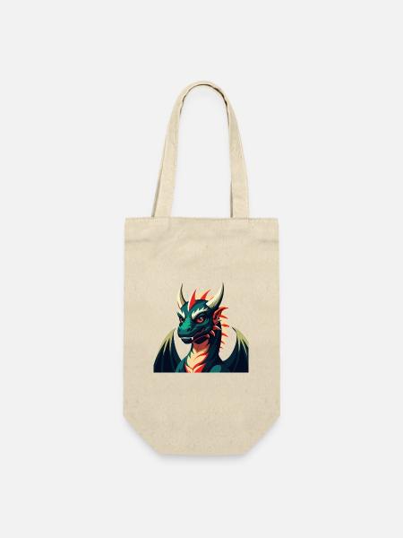 Drache Cartoon Figur Buntes Haustier Tier - Geschenkbeutel für Flaschen - Natur