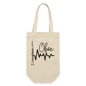 Oboe - Geschenkbeutel für Flaschen - Natur - Vorne