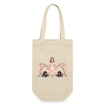 Yoga Erotik nackte Frauen nackt Yoga Yogi - Geschenkbeutel für Flaschen - Natur - Vorne
