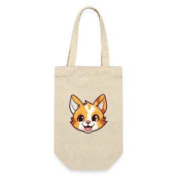 Pixie Bob Katze Cartoon Aquarell Illustration - Geschenkbeutel für Flaschen - Natur - Vorne