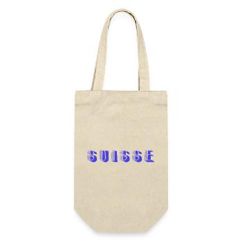 SCHWEIZ. LAND. GENF. SCHWEIZ. HUMOR. LAND - Geschenkbeutel für Flaschen - Natur - Vorne