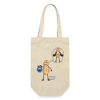 Peanut Morning Grouch Early Bird Bodybuilder - Gift Bag for Bottles - nature - Front