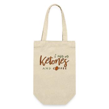 I Run On Ketones And Coffee Keto saying gift - Gift Bag for Bottles - nature - Front