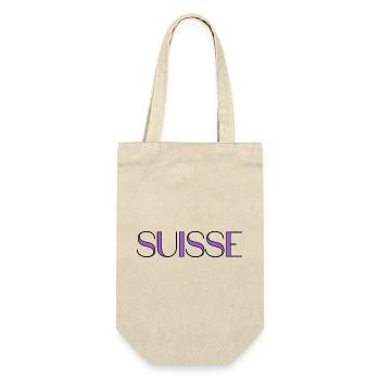 SCHWEIZ. LAND. GENF. HUMOR. LAND. FLAGGE - Geschenkbeutel für Flaschen - Natur - Vorne