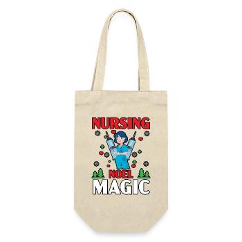 Krankenpflege Noel Magic Medizinische Krankenschwe - Geschenkbeutel für Flaschen - Natur - Vorne