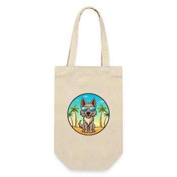 Berger Picard Hunderasse Cartoon Sonnenbrille Strand - Geschenkbeutel für Flaschen - Natur - Vorne