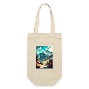 Mayrhofen Autriche Vintage voyage affiche Souvenir - Sac à bouteille - nature - Devant