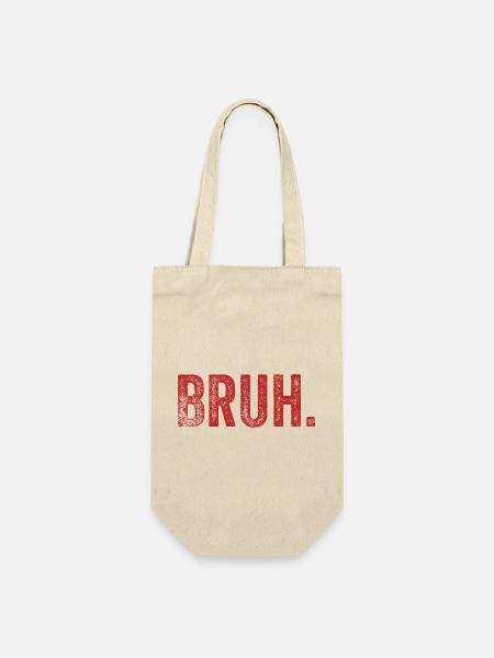 Bruh Funny Saying - Geschenkbeutel für Flaschen - Natur