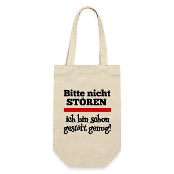 Bitte nicht stören! - Geschenkbeutel für Flaschen - Natur - Vorne