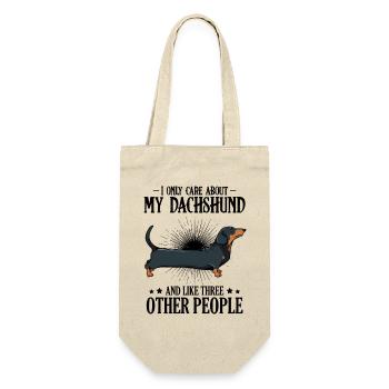 dachshund - Gift Bag for Bottles - nature - Front