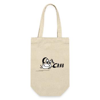 Cool Crab Coole Krabbe baby lustiges Bild funny - Geschenkbeutel für Flaschen - Natur - Vorne