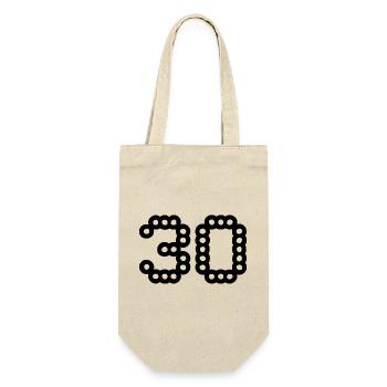 30. 30 YEARS. 30th ANNIVERSARY. 30 YEARS ANNIVERSARY. - Gift Bag for Bottles - nature - Front