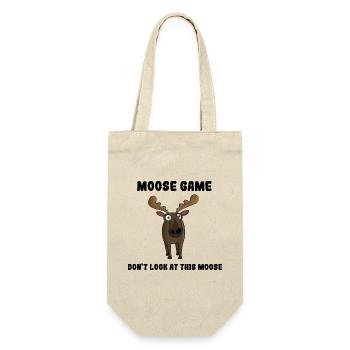 Moose Game - Don't look at this Moose - Geschenkbeutel für Flaschen - Natur - Vorne