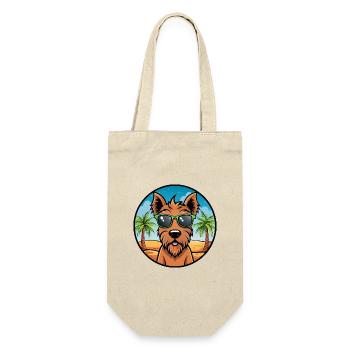 Irish Terrier Hunderasse Cartoon Sonnenbrille Strand - Geschenkbeutel für Flaschen - Natur - Vorne